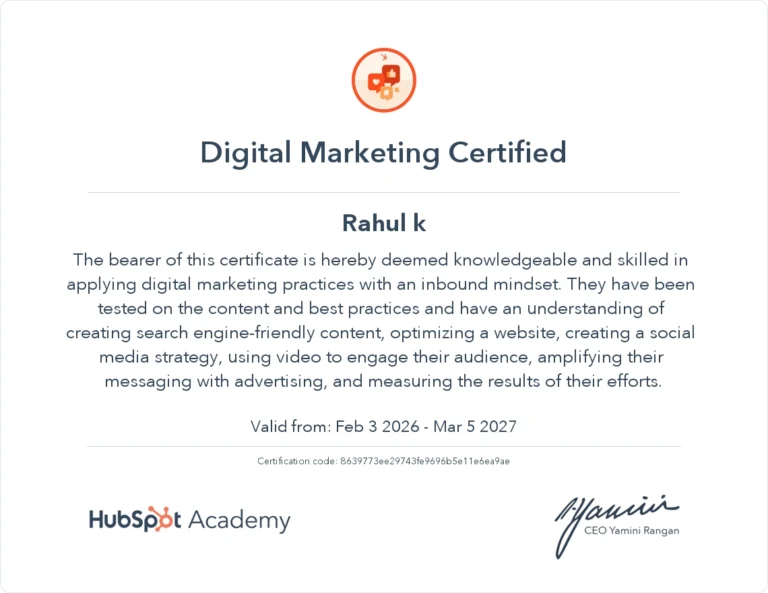 digital marketing cert